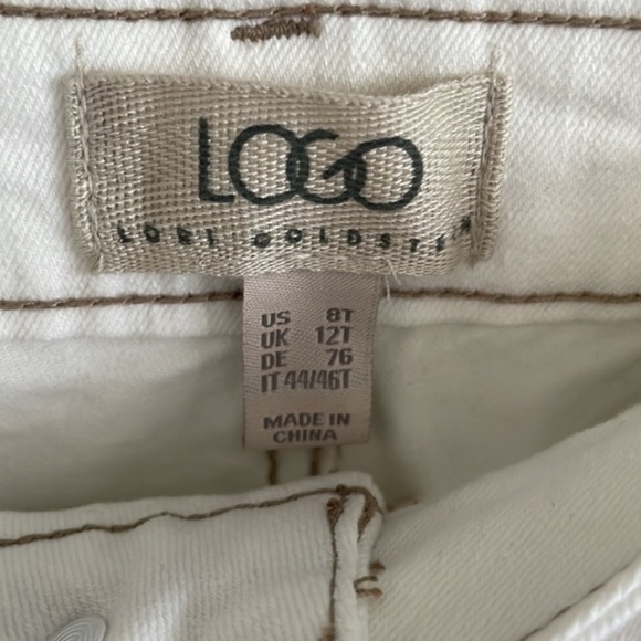 Logo by Lori Goldstein Wide Leg Jeans Women’s Size 8 Tall High Rise‎ White - Picture 7 of 11